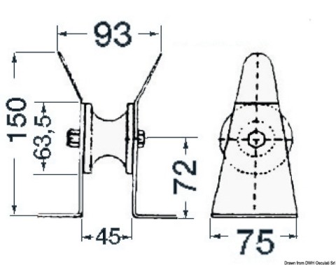 Musone di prua inox mm.45 (01.118.81)